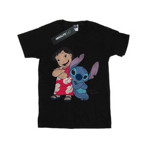 Lilo & Stitch Girls Classic Cotton T-Shirt / Black